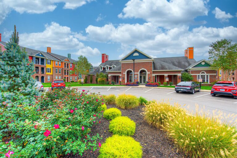 Beautiful landscaping surrounds our apartments in Zionsville, IN